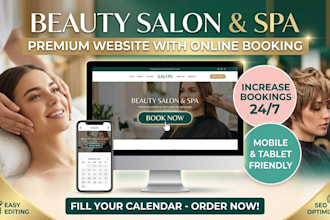 design a beauty salon website or spa website with online appointment booking