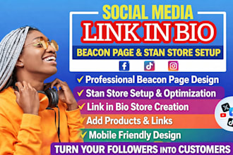 setup beacons, stan store, store front, revamp social media