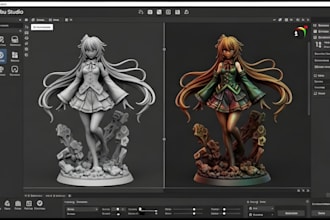 paint, slice your stl into 3mf for bambulab multicolor 3d print