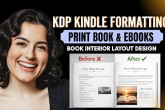 kdp kindle ebook formatting, paperback formatting and poetry book formatting