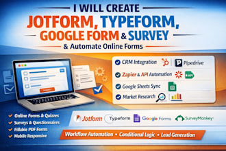 create jotform typeform google form survey quiz and automate online