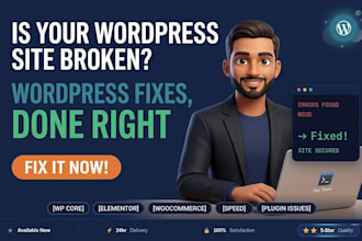 fix wordpress errors, bugs and broken website problems fast