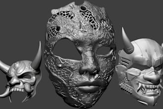 custom printable 3d mask 3d helmet 3d armor oni mask 3d cosplay futuristic mask