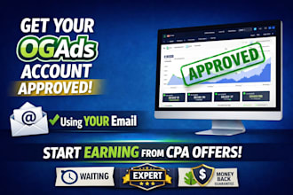 set up and get your ogads account approved with your email