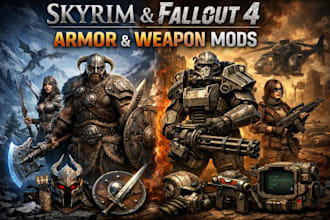 create custom armor and weapon mods for skyrim and fallout 4