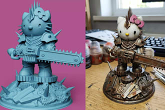 print and paint 3d warhammer miniature anime figure 3d model resin for table top