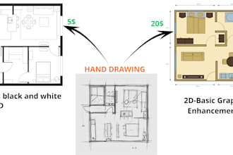 redraw professional 2d floor plans for real estate agents