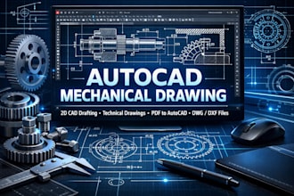do professional autocad mechanical drawings and technical drawings