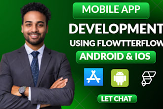 develop flutter mobile app android and ios flutterflow firebase, supabase, API
