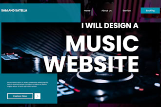 music website design artist dj band podcast wordpress wix bandzoogle