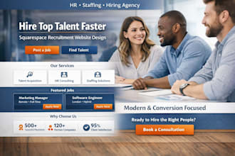 design redesign squarespace HR recruitment hiring  agency website