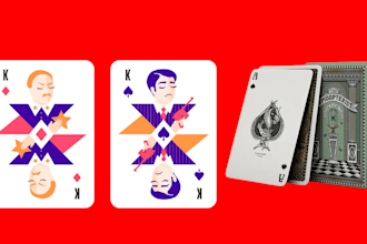 design custom playing card poker card illustration 54 playing card deck