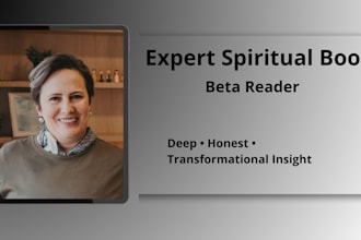 beta read your spiritual or self help book with deep emotional insight