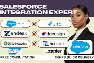 integrate salesforce pardot jira zendesk docusign quickbooks netsuite sap zapier