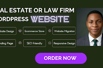 design a modern wordpress website for real estate or law firm website