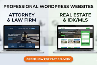 design a modern wordpress website for real estate or law firm website