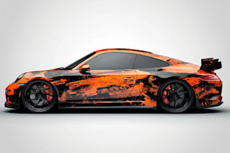 best car wrap, racing car wrap design