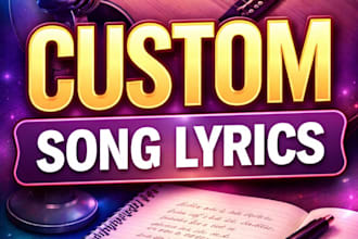 write original custom song lyrics for any genre or idea