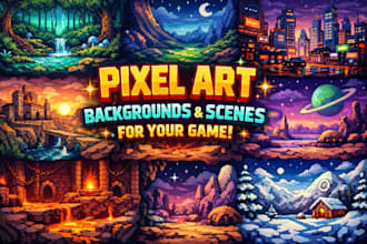 create pixel art backgrounds and scenes for your game
