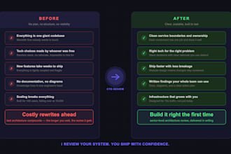 review your software architecture and tech strategy