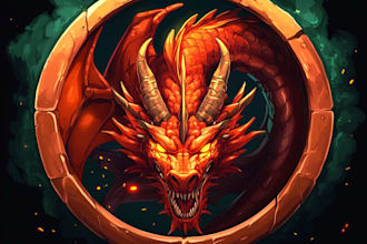 unique and detailed fantasy logo
