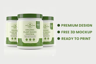 create supplement label design for pre workout vitamin and gummy