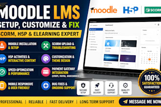 setup, install moodle lms moodle online course hp5 elearning scorm course upload