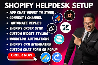 setup shopify helpdesk gorgias commslayer reamaze zendesk replydesk jotform chad