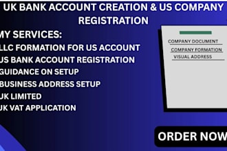 handle UK company registration guide you through UK business bank account setup