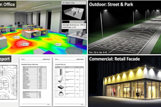 design indoor and outdoor lighting using dialux evo with report