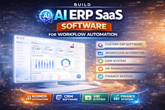 build ai erp saas software for workflow automation CRM HR and finance management