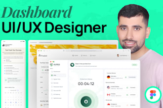 design modern saas dashboard UI UX for web app in figma