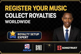 register your song on bmi ascap and set up for royalty