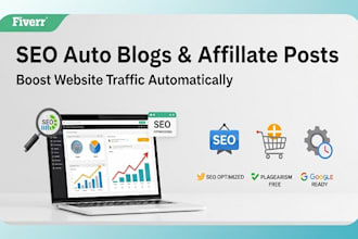 create seo optimized auto blogs, affiliate posts and boost website traffic store