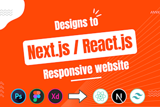 convert figma to reactjs, figma to nextjs with tailwindcss responsive web app
