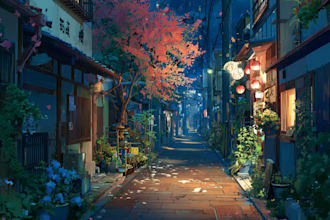 create an background anime any in style