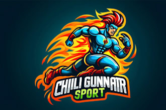 make chili gunner sport new mascot logo for you with new concept