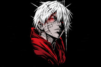 design custom anime tattoo or manga tattoo design