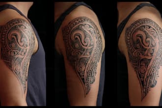 design a polynesian maori tribal tattoo