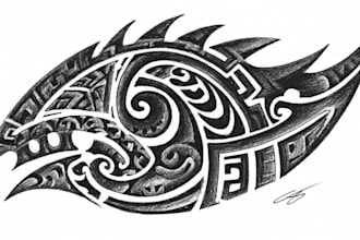 create your custom tribal polynesian tattoo sleeve