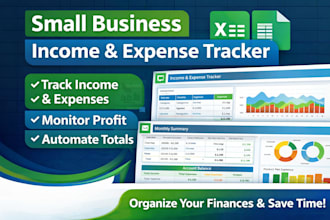 build a small business income and expense tracker spreadsheet