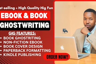 ghostwrite fiction and nonfiction ebook, urban fantasy, self help, memory books