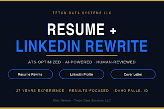 professional resume and linkedin profile rewrite with ai optimization