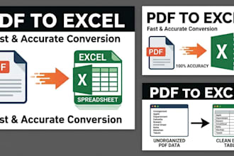 convert PDF to excel in 1 hour