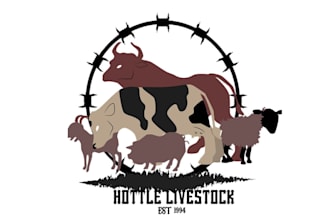 design powerful animals livestock logo