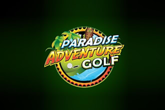 create luxurious logo for paradise adventure golf