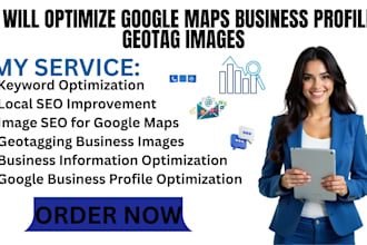 optimize google maps monthly SEO services business profile geotag images