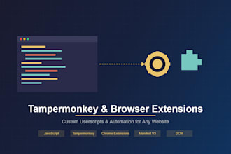 create custom tampermonkey userscripts and browser extensions