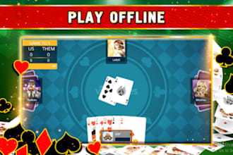 design, develop trading card game, blackjack, board game, ludo game, chess game