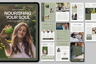 design editable canva mental health workbook, ebook and worksheet template